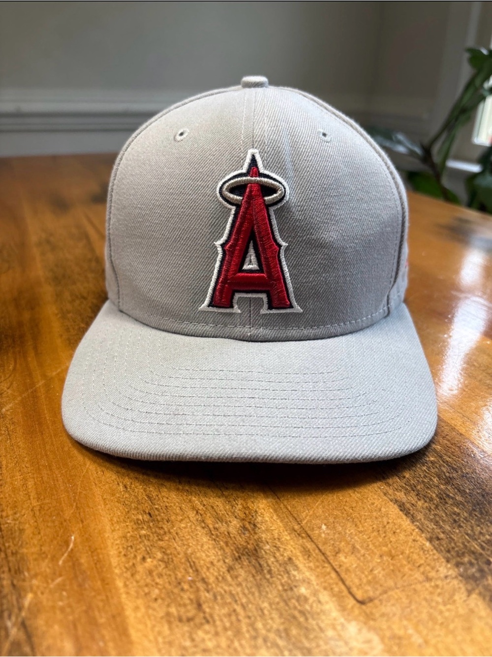 Los Angeles Angels Grey Baseball Cap With Custom Embroidery